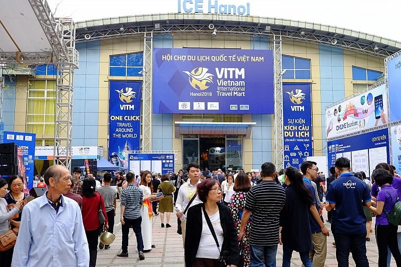 Hội chợ Du lịch quốc tế Việt Nam (VITM Hà Nội) năm 2018. Ảnh: VT