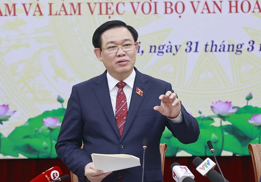Chủ tịch Quốc hội Vương Đình Huệ. Ảnh: DOÃN TẤN. Chủ tịch Quốc hội Vương Đình Huệ