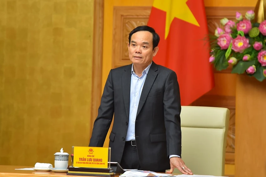 Phó Thủ tướng Chính phủ Trần Lưu Quang phát biểu tại cuộc họp Ban Chỉ đạo liên ngành về hội nhập quốc tế trong lĩnh vực chính trị, an ninh, quốc phòng.