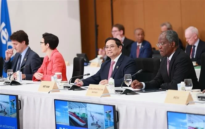 Thủ tướng Phạm Minh Chính tham dự phiên thảo luận 'Cùng hợp tác xử lý đa khủng hoảng'. Ảnh: TG&VN. Thủ tướng Phạm Minh Chính tham dự phiên thảo luận 'Cùng hợp tác xử lý đa khủng hoảng'. Ảnh: TG&VN.