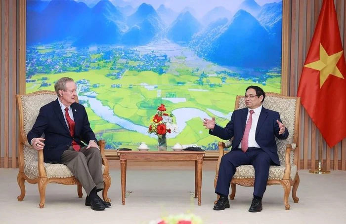 Thủ tướng Phạm Minh Chính tiếp Thượng nghị sĩ Hoa Kỳ Mike Crapo. Ảnh: TTXVN. Thủ tướng Phạm Minh Chính tiếp Thượng nghị sĩ Hoa Kỳ Mike Crapo. Ảnh: TTXVN.
