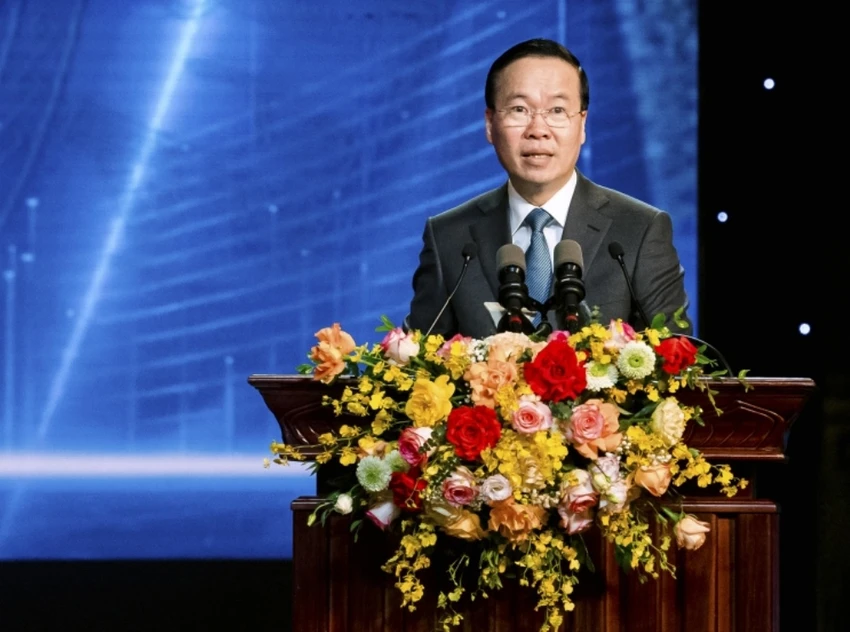 Chủ tịch nước Võ Văn Thưởng phát biểu tại lễ trao giải. Ảnh: HÀ THỦY Chủ tịch nước Võ Văn Thưởng phát biểu tại lễ trao giải. Ảnh: HÀ THỦY