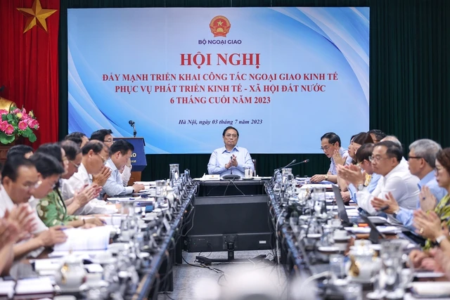 Thủ tướng Phạm Minh Chính chủ trì hội nghị. Ảnh: VGP Thủ tướng Phạm Minh Chính chủ trì hội nghị. Ảnh: VGP