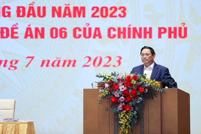 Thủ tướng Phạm Minh Chính nêu rõ, các báo cáo và ý kiến cho thấy một số kết quả tích cực trong chuyển đổi số quốc gia. Ảnh: VGP. Thủ tướng Phạm Minh Chính nêu rõ, các báo cáo và ý kiến cho thấy một số kết quả tích cực trong chuyển đổi số quốc gia. Ảnh: VGP.