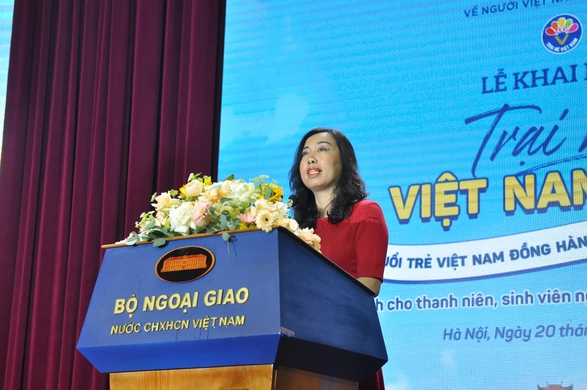 Thứ trưởng Bộ Ngoại giao Lê Thị Thu Hằng phát biểu tại lễ khai mạc. Ảnh: MINH QUÂN/TGVN Thứ trưởng Bộ Ngoại giao Lê Thị Thu Hằng phát biểu tại lễ khai mạc. Ảnh: MINH QUÂN/TGVN