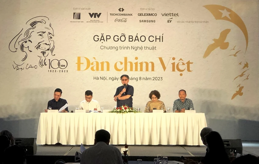 Nhạc sỹ Nguyễn Đức Trịnh, Chủ tịch Hội Nhạc sỹ Việt Nam chia sẻ về đêm nhạc. Ảnh: VT. Nhạc sỹ Nguyễn Đức Trịnh, Chủ tịch Hội Nhạc sỹ Việt Nam chia sẻ về đêm nhạc. Ảnh: VT.