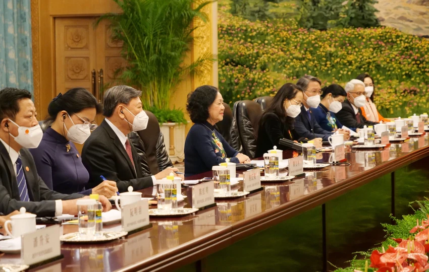 Bà Trương Thị Mai, Ủy viên Bộ Chính trị, Thường trực Ban Bí thư, Trưởng Ban Tổ chức Trung ương và Đoàn đại biểu Việt Nam Bà Trương Thị Mai, Ủy viên Bộ Chính trị, Thường trực Ban Bí thư, Trưởng Ban Tổ chức Trung ương và Đoàn đại biểu Việt Nam