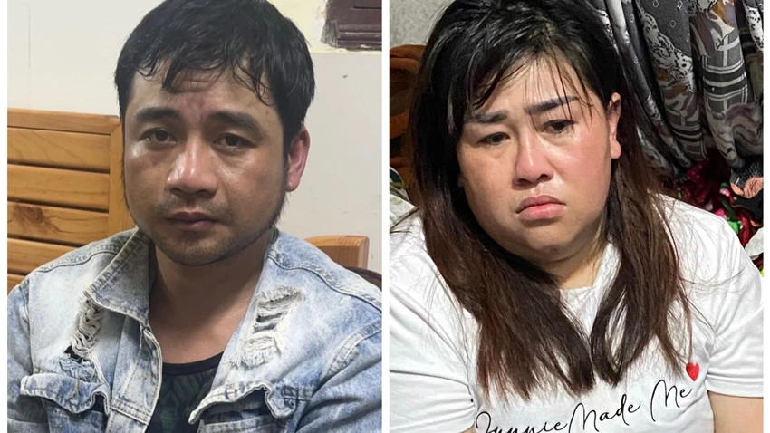 Dũng và Trang bị bắt vì nhiều lần cung cấp ma túy cho Thương và mẹ bé C sử dụng. Ảnh: CA. Dũng và Trang bị bắt vì nhiều lần cung cấp ma túy cho Thương và mẹ bé C sử dụng. Ảnh: CA.