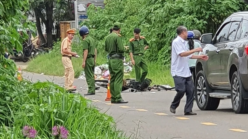 Hiện trường vụ tai nạn. Ảnh: VT