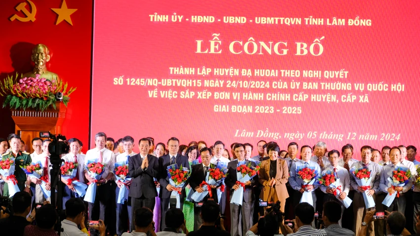 3 huyện phía nam tỉnh Lâm Đồng chính thức thành 1 huyện