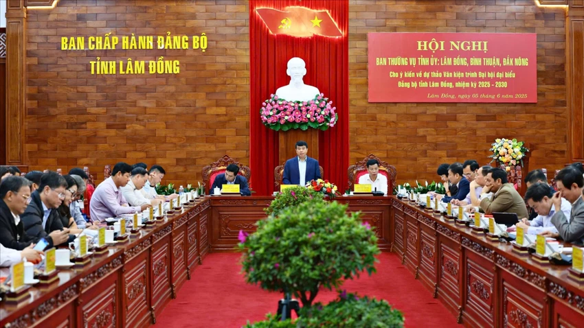Cho ý kiến về Dự thảo Văn kiện trình Đại hội đại biểu Đảng bộ tỉnh Lâm Đồng mới