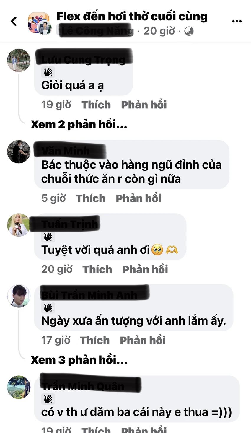 Người dùng mạng “bị flex” bày tỏ sự ngưỡng mộ. Ảnh: CHỤP MÀN HÌNH. Người dùng mạng “bị flex” bày tỏ sự ngưỡng mộ. Ảnh: CHỤP MÀN HÌNH.