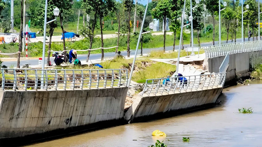 Tỉnh Kiên Giang thông tin vụ bờ kè 80 tỉ sạt lở sau 5 tháng đưa vào sử dụng