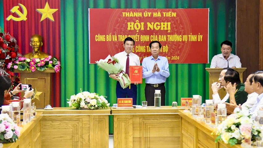 Điều động Phó Chủ tịch tỉnh Kiên Giang giữ chức Bí thư TP Hà Tiên