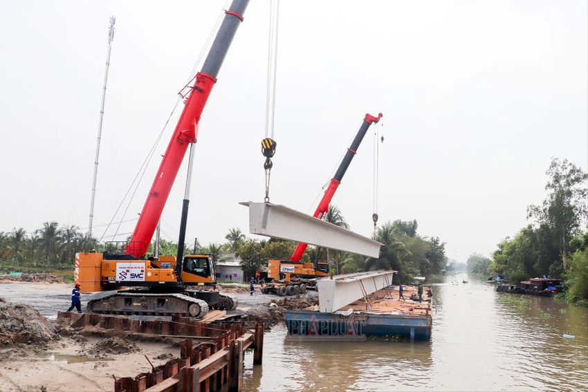 Dự án thành phần 3 thuộc dự án cao tốc Châu Đốc - Cần Thơ - Sóc Trăng hiện đạt 35% giá trị hợp đồng