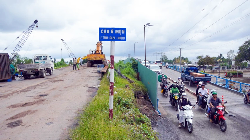 cầu Ô Môn trên Quốc lộ 91 ở TP Cần Thơ