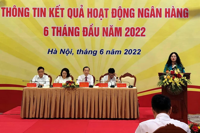 Ngân hàng Nhà nước thông tin kết quả hoạt động 6 tháng đầu năm 2022. Ảnh: AH Ngân hàng Nhà nước thông tin kết quả hoạt động 6 tháng đầu năm 2022. Ảnh: AH