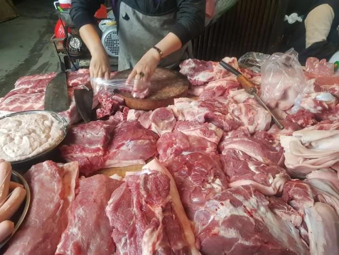 Giá thịt heo đang tăng mạnh trong những ngày gần đây. Ảnh: AH