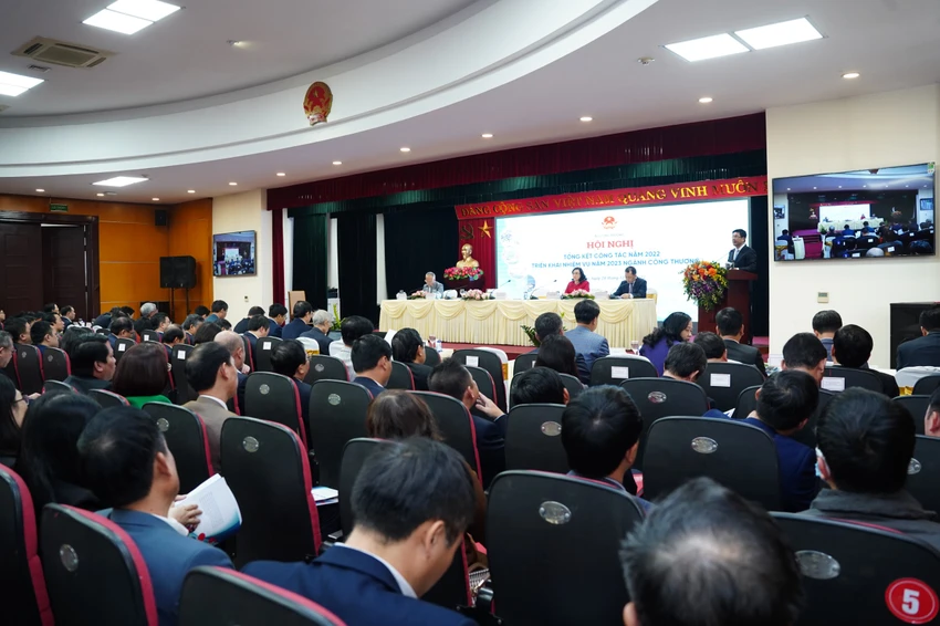 Hội nghị tổng kết công tác năm 2022 và triển khai phương hướng nhiệm vụ năm 2023 của ngành Công Thương, chiều 26-12. Hội nghị tổng kết công tác năm 2022 và triển khai phương hướng nhiệm vụ năm 2023 của ngành Công Thương, chiều 26-12.