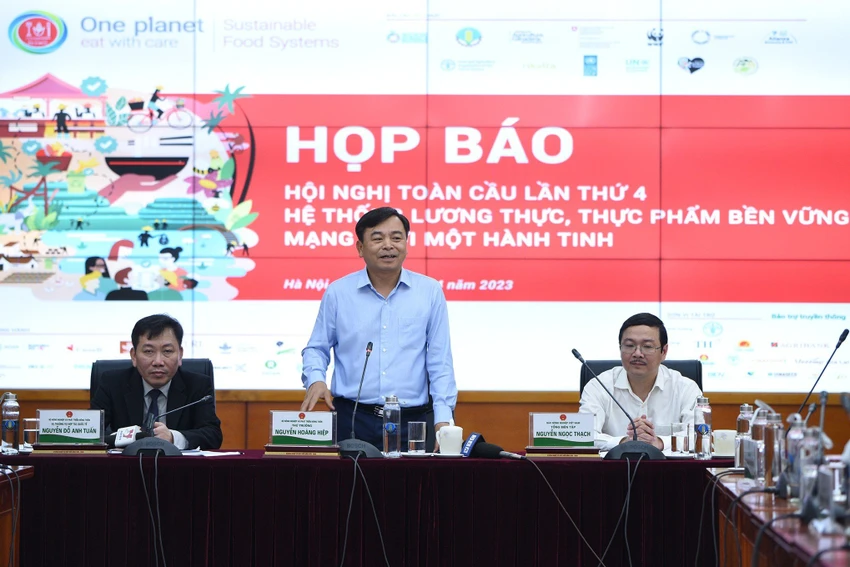 Bộ NN&PTNT tổ chức họp báo Hội nghị toàn cầu lần thứ 4 Hệ thống lương thực, thực phẩm bền vững - Mạng lưới một hành tinh. Bộ NN&PTNT tổ chức họp báo Hội nghị toàn cầu lần thứ 4 Hệ thống lương thực, thực phẩm bền vững - Mạng lưới một hành tinh.