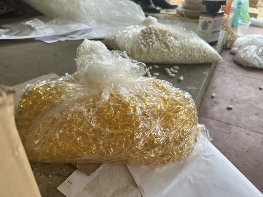 Sản phẩm thu giữ tại hiện trường. Ảnh: DMS Sản phẩm thu giữ tại hiện trường. Ảnh: DMS