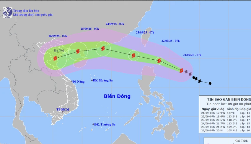Dự báo bão Ragasa