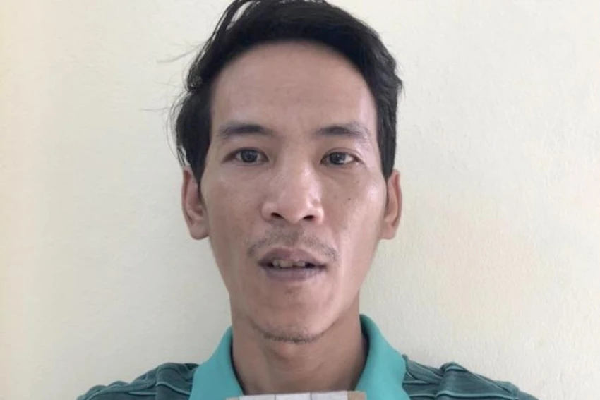 Bị can Lê Hoàng Vĩnh Thắng tại cơ quan công an. Ảnh: CA