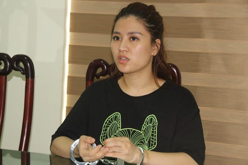 Âu Thị Thanh Hằng lúc bị bắt giữ. Âu Thị Thanh Hằng lúc bị bắt giữ.