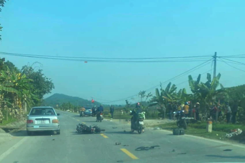 Đoạn đường xảy ra vụ tai nạn. Đoạn đường xảy ra vụ tai nạn.