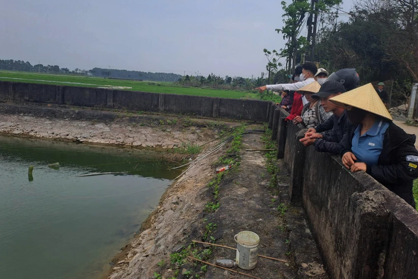 Góc giếng làng- nơi phát hiện vụ việc. Góc giếng làng- nơi phát hiện vụ việc.