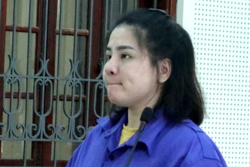 Bị cáo Thái Thị Phương Anh tại phiên tòa sơ thẩm Bị cáo Thái Thị Phương Anh tại phiên tòa sơ thẩm