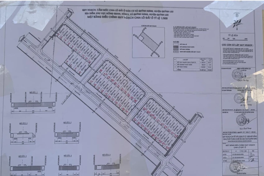 Các lô đất trên bản vẽ quy hoạch, cắm mốc. Các lô đất trên bản vẽ quy hoạch, cắm mốc.