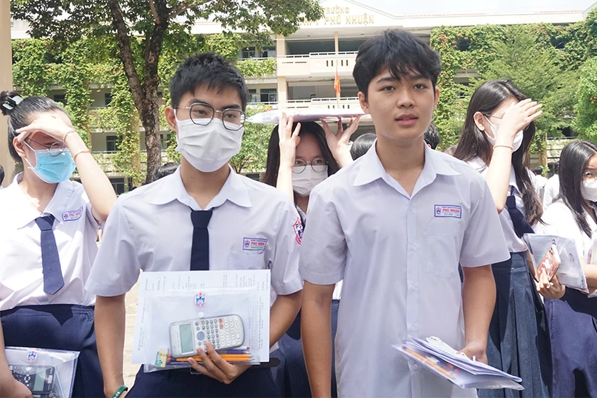 Thí sinh tham dự kỳ thi tốt nghiệp THPT tại Hội đồng thi TP.HCM. Ảnh: NGUYỄN QUYÊN Thí sinh tham dự kỳ thi tốt nghiệp THPT tại Hội đồng thi TP.HCM. Ảnh: NGUYỄN QUYÊN