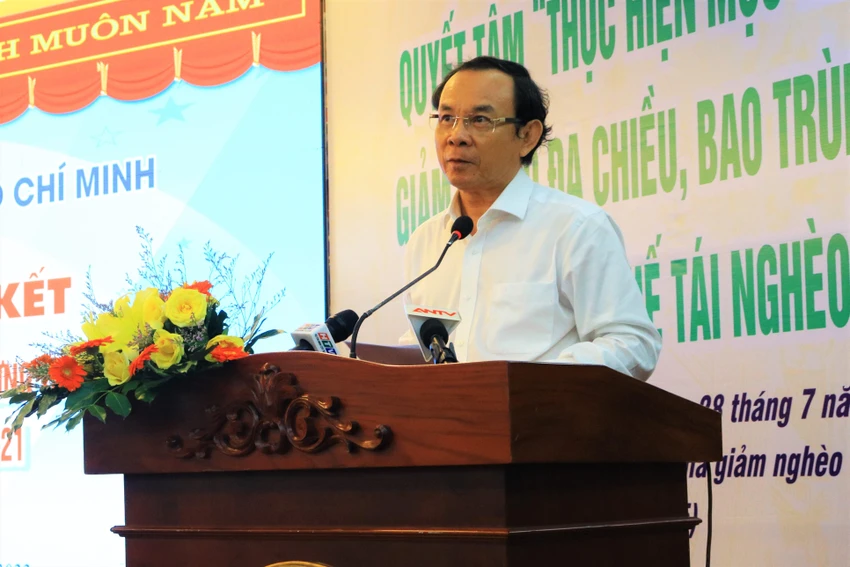 Bí thư Nguyễn Văn Nên phát biểu chỉ đạo tại hội nghị. Ảnh: VÕ THƠ Bí thư Nguyễn Văn Nên phát biểu chỉ đạo tại hội nghị. Ảnh: VÕ THƠ