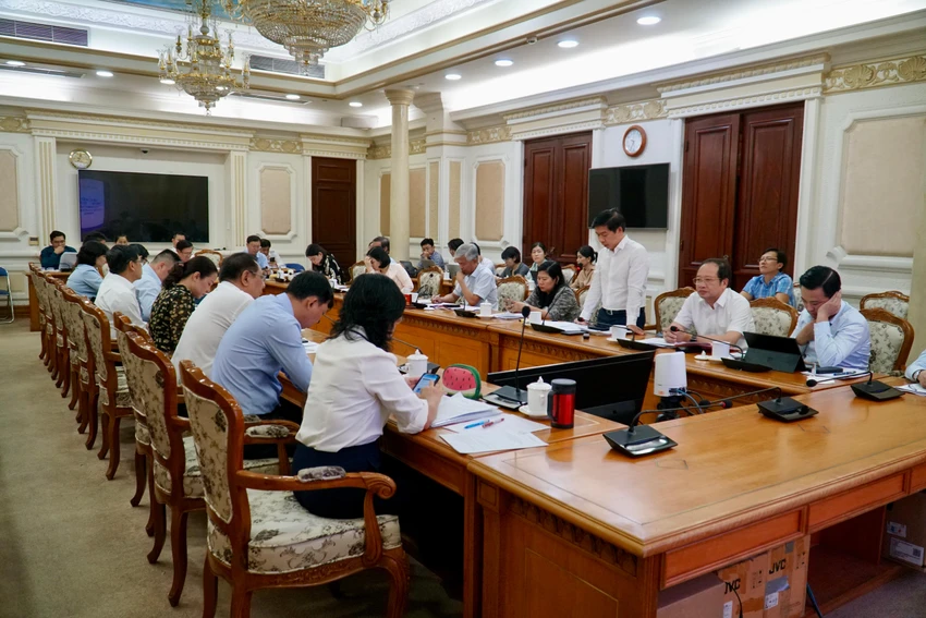Toàn cảnh buổi giám sát. Ảnh: BẢO PHƯƠNG Giám sát UBND TP.HCM về việc thực hiện chủ đề năm 2022