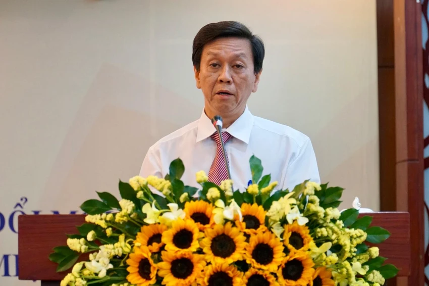 Phó Trưởng ban Tuyên giáo Thành ủy TP.HCM Nguyễn Thọ Truyền phát biểu tổng kết tại hội nghị. Ảnh: BẢO PHƯƠNG Phó Trưởng ban Tuyên giáo Thành ủy TP.HCM Nguyễn Thọ Truyền phát biểu tổng kết tại hội nghị. Ảnh: BẢO PHƯƠNG