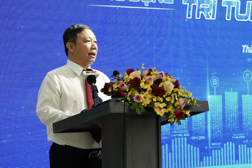 Phó Chủ tịch UBND TP.HCM Dương Anh Đức phát biểu tại hội thảo. Ảnh: BẢO PHƯƠNG Phó Chủ tịch UBND TP.HCM Dương Anh Đức phát biểu tại hội thảo. Ảnh: BẢO PHƯƠNG