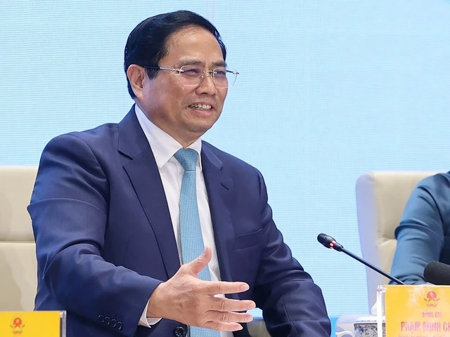 Thủ tướng Phạm Minh Chính trả lời ý kiến của thanh niên. Ảnh: VGP Thủ tướng Phạm Minh Chính trả lời ý kiến của thanh niên. Ảnh: VGP
