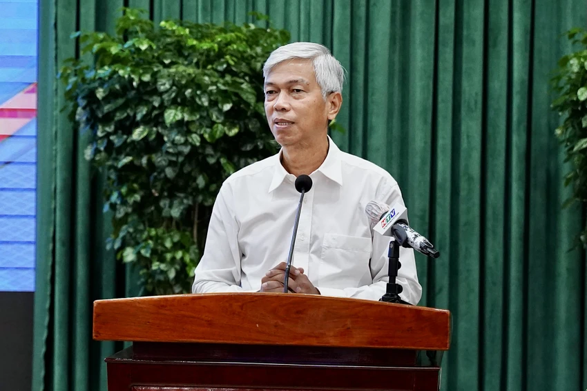 Phó Chủ tịch UBND TP.HCM Võ Văn Hoan phát biểu chỉ đạo hội nghị. Ảnh: BẢO PHƯƠNG Phó Chủ tịch UBND TP.HCM Võ Văn Hoan phát biểu chỉ đạo hội nghị. Ảnh: BẢO PHƯƠNG