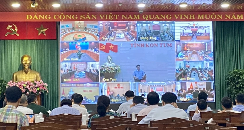 Hội nghị được kết nối trực tuyến tại điểm cầu TP.HCM. Ảnh: BP Hội nghị được kết nối trực tuyến tại điểm cầu TP.HCM. Ảnh: BP
