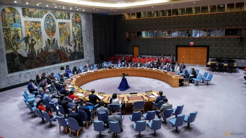 Hội đồng Bảo an Liên Hợp Quốc họp ngày 27-10, tại TP New York, Mỹ. ẢNH: REUTERS Hội đồng Bảo an Liên Hợp Quốc họp ngày 27-10, tại TP New York, Mỹ. ẢNH: REUTERS