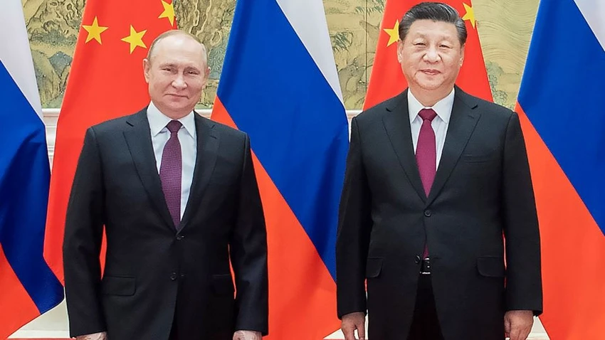 Tổng thống Nga Vladimir Putin (bên trái) và Chủ tịch Trung Quốc Tập Cận Bình. Ảnh: TÂN HOA XÃ Tổng thống Nga Vladimir Putin (bên trái) và Chủ tịch Trung Quốc Tập Cận Bình. Ảnh: TÂN HOA XÃ