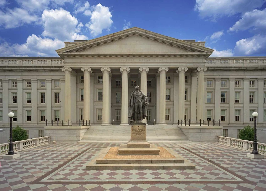 Trụ sở Bộ Tài chính Mỹ tại thủ đô Washington, D.C. (Mỹ). Ảnh: GETTY IMAGES