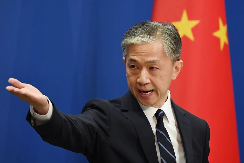Phát ngôn viên Bộ Ngoại giao Trung Quốc - ông Uông Văn Bân. Ảnh: AFP Phát ngôn viên Bộ Ngoại giao Trung Quốc - ông Uông Văn Bân. Ảnh: AFP