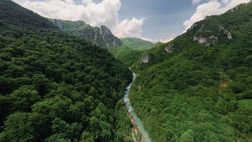 Sông Neretva chảy qua hẻm núi với rừng rậm bao quanh, ở miền trung Bosnia và Herzegovina. Ảnh: CNN