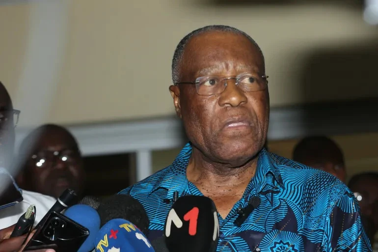 Ông Albert Ondo Ossa - ứng viên tranh cử tổng thống Gabon của phong trào Alternance 2023. Ảnh: AFP Ông Albert Ondo Ossa - ứng viên tranh cử tổng thống Gabon của phong trào Alternance 2023. Ảnh: AFP