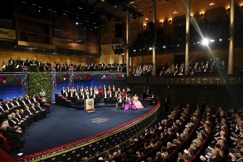 Lễ trao giải Nobel vào tháng 12-2022. Ảnh: AP
