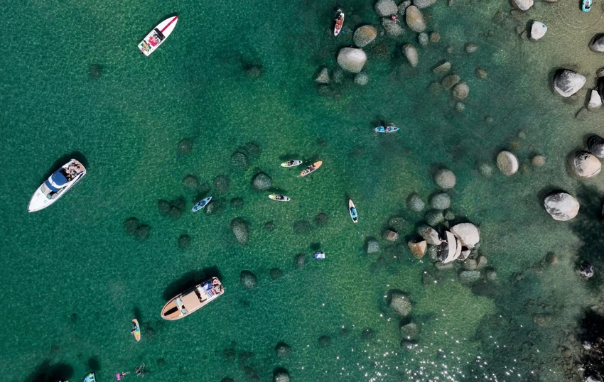 Hồ Tahoe nhìn từ trên cao. Ảnh: GETTY IMAGES Hồ Tahoe nhìn từ trên cao. Ảnh: GETTY IMAGES