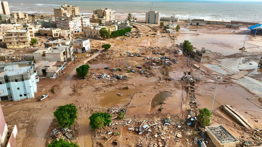 Ảnh chụp một góc thành phố Derna (miền đông Libya) sau trận bão lũ. Ảnh: AP Ảnh chụp một góc thành phố Derna (miền đông Libya) sau trận bão lũ. Ảnh: AP