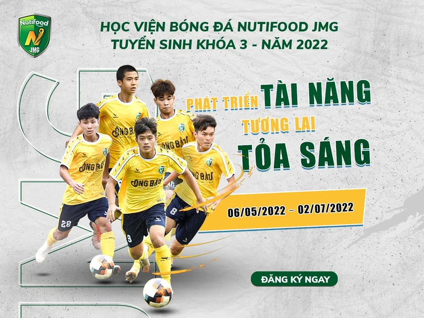 Các cầu thủ trẻ tài năng trưởng thành từ Học viện bóng đá nổi tiếng Nutifood JMG. Ảnh: ANH THÔNG. Các cầu thủ trẻ tài năng trưởng thành từ Học viện bóng đá nổi tiếng Nutifood JMG. Ảnh: ANH THÔNG.